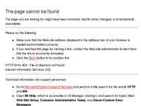 The page cannot be found